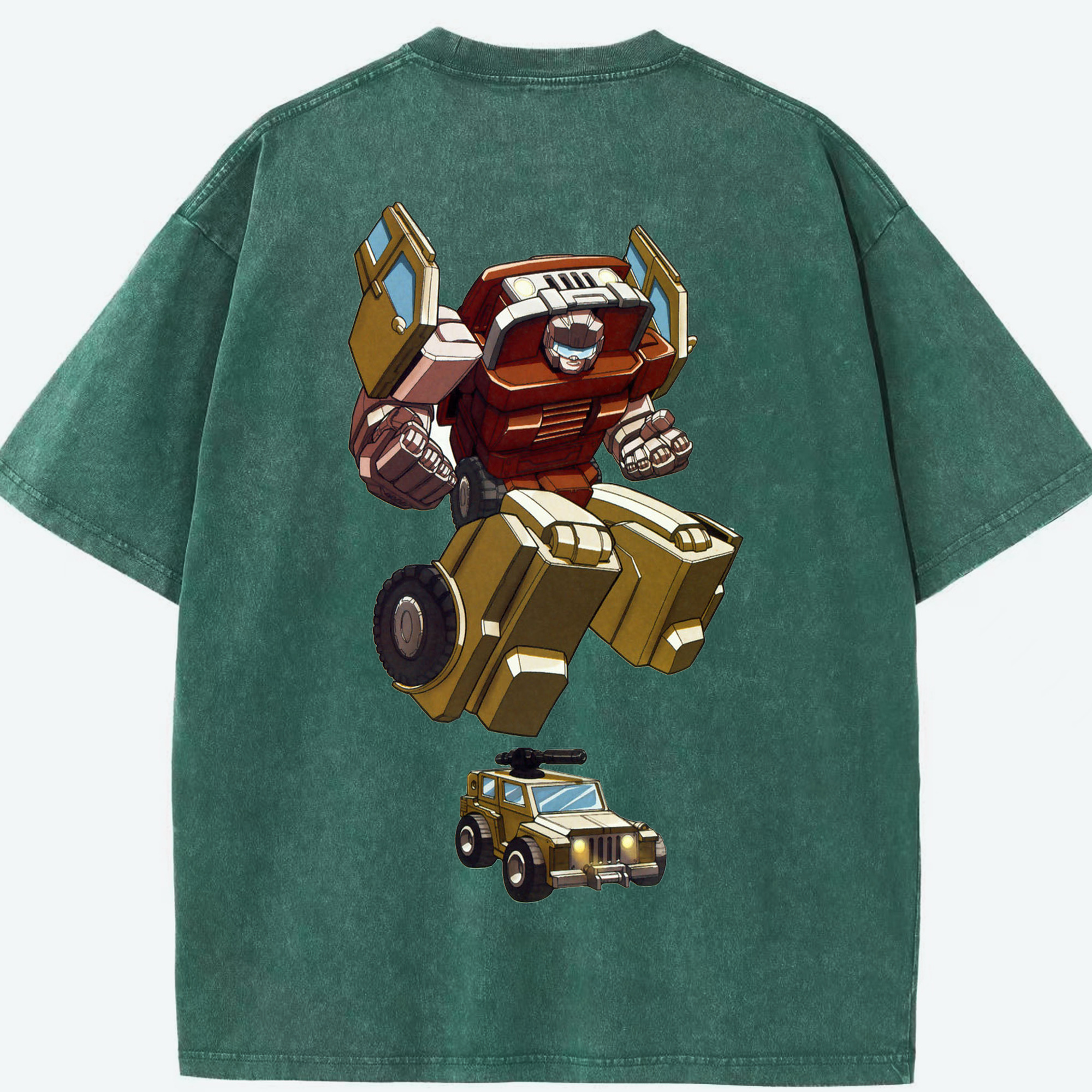 （画像用）  綿100% ヴィンテージ風 半袖Tシャツ（背面プリント）